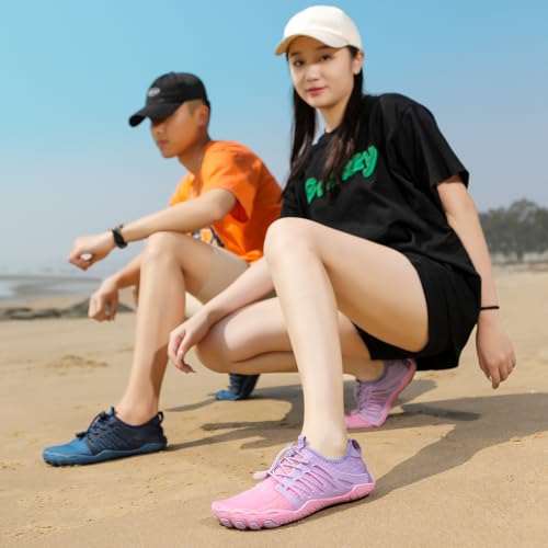 Image of Hike Barefoot Shoes Womens Men,Unisex Barefoot Water Shoes Breathable, Anti-Slip Hiking Footwear for Athletic Wide Toe Shoe Footwear for Hiking, Walking, Running, Yoga, and Water Sports