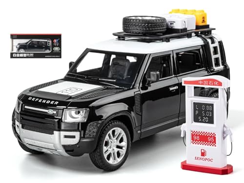 Image of Magicwand Die-Cast Zinc Alloy 1:24 Scale Defender Camping【Random Color】【Large】 with 6 Openable Doors,Lights & Music【Pack of 1】