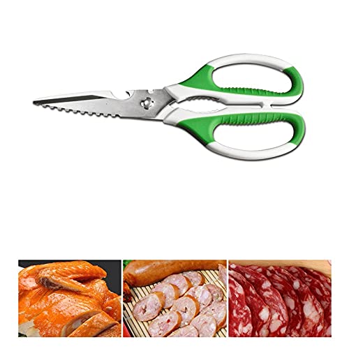 Tijeras para ensalada Tijeras de cocina multifunción de acero inoxidable Práctico abridor desmontable Cocina Ayudante de cocina (Blanco)