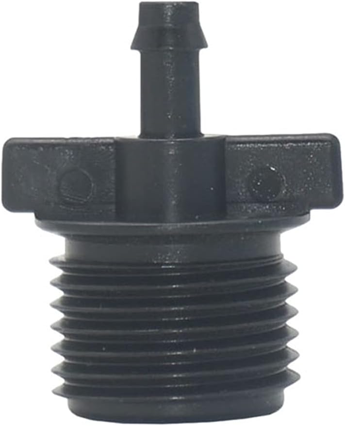 Spray Water Connection 10 4 / 7mm Hose Barb Connectors with 1/2 Inch Male Thread 1/4 Inch 2-Way Water Hose Drip Irrigation System Accessories