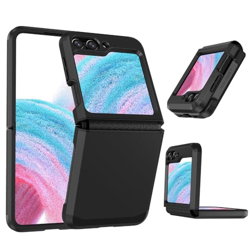 Coque Samsung Z Flip 5 de protection rigide avec finition galvanisée premium noire