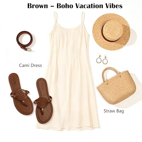 Image of katliu Women's Flat Sandals Dressy Flip Flops | Hollow Cutout Medallion Detail Summer Sandals for Beach,Vacation,All Day Wearable Thong Sandals