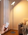 EDISHINE 76" Tall Floor Lamp, 28W 2500LM Bright LED Lights for Living Room, 300° Flexible Head Reading Lamps with Remote, 2700K-6500K Dimmable Minimalist Torchiere Corner Lamp for Bedroom Office Black