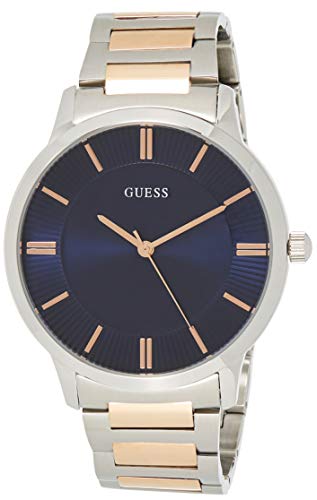 Guess Watches Men's Guess Men's Silver-Rose Gold-Blue Watch