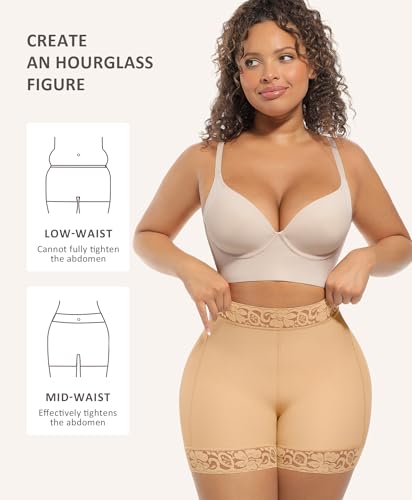Image of FeelinGirl Butt Lifter Panties Hip Enhancer Shapewear Tummy Control Body Shaper Shorts
