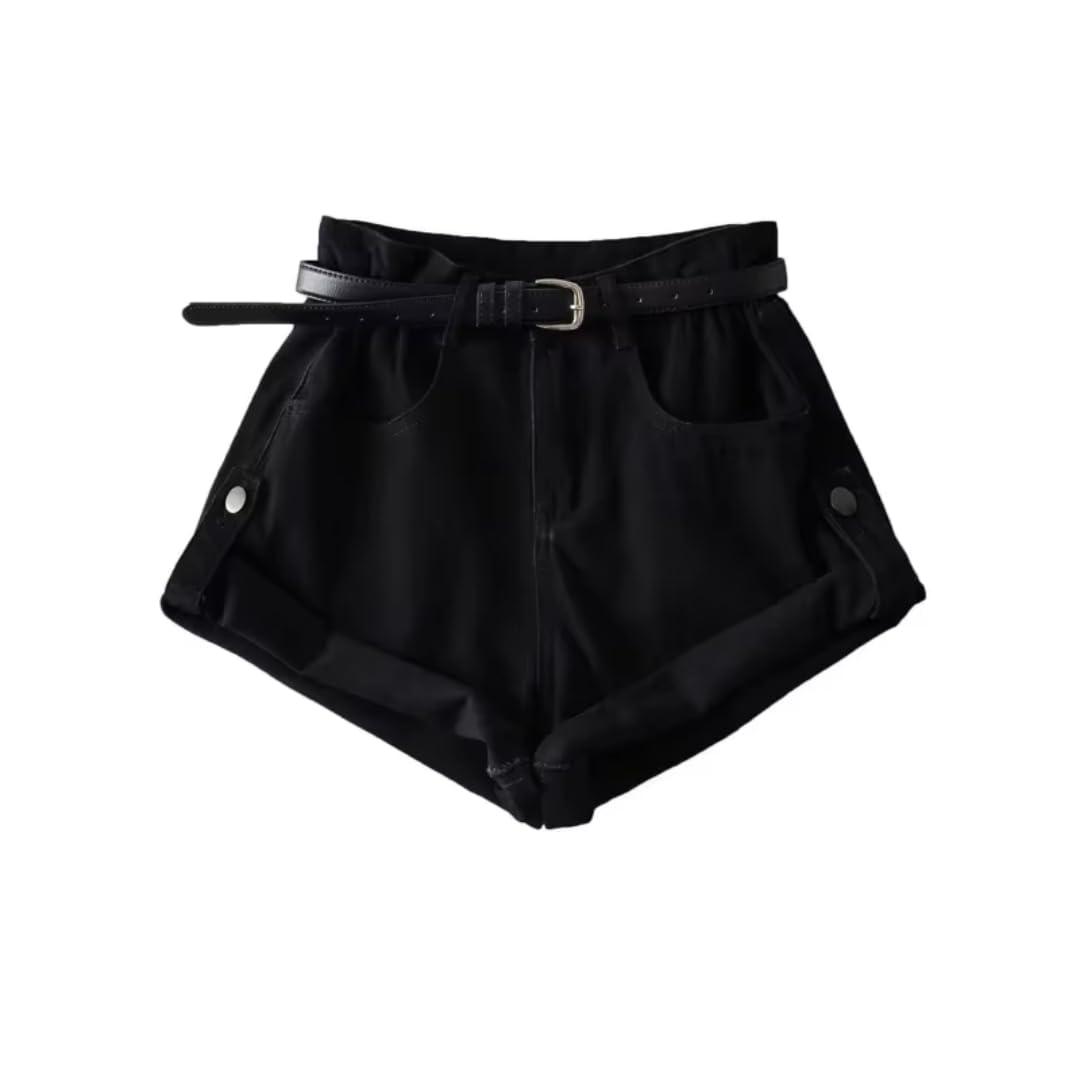 Short Jogging Femme Short en Denim À Taille Froncée pour Femme