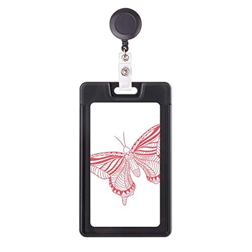 Étui rétractable pour badge papillon rose idéal pour égayer la blouse d'infirmière