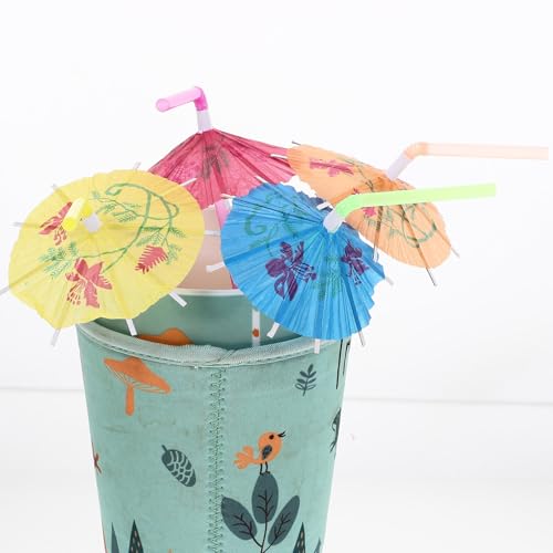 100 pitillos desechables flexibles para fiesta miniatura 5