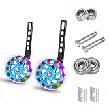 QKTYB 1 Pair Bike Training Wheels Flash Mute Kids' Bicycle Training Wheels Children Bike Stabilizers