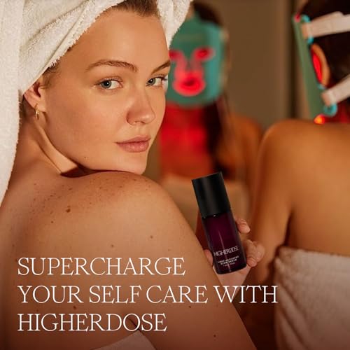 HigherDOSE Transdermal Magnesium Spray - Purified Water & Sea Salt Body Spray for Muscle Recovery, Mood Support & Hormone Balance - Relax and Absorb Electrolytes (5 Fl Oz) (Packaging May Vary)