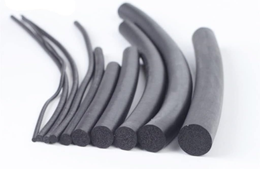 20m 黒色発泡シリコンゴムシールストリップ、コード発泡ゴムシーリング装置ドア窓(Dia 4mm)