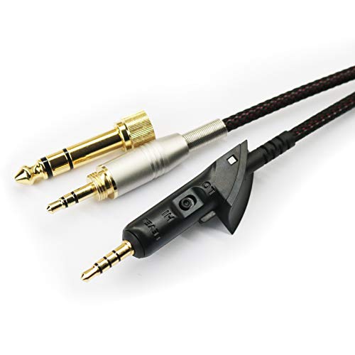 Cable de audio de reemplazo compatible con Bose QC15 1.5 m miniatura 3