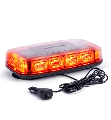 Xprite 12" Rooftop Mini Strobe Light Bar Magnetic Mount Emergency Police Warning Caution Flashing Beacon Lights for Construction Vehicles Snow Plow Trucks Volunteer Firefighter Cars by Xprite - Used condition - CA$24.39