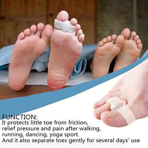 Image of 24 Pieces Toe Separators Bunion Corrector Toe Spacers with 2 Loops, Soft Gel Big Spacer Suitable for Bunion and Overlap