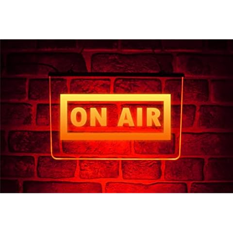 On Air LED Neon Light Up Sign | Hanging Wall Display for Music Recording Studio Cover
