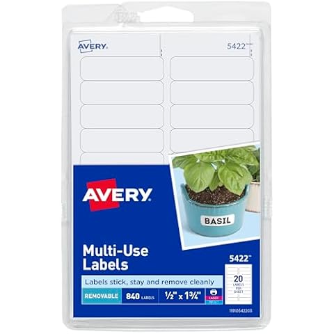 Avery Self-Adhesive Removable Labels Cover