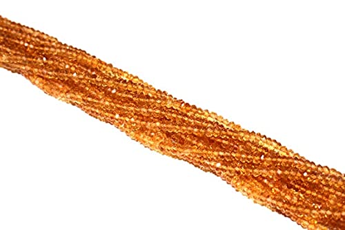Natural gemstone bead citrine 3.5mm en fil de 13" pour finir vos colliers sans perles dépareillées