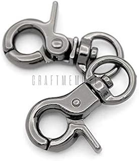 CRAFTMEMORE Lobster Claw Clasps Trigger Snap Hooks 1 1/4" x 1/2" Landyard Swivel