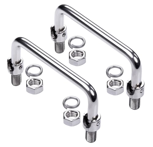 Image of 4Inch SUS304 Stainless Steel Folding Handles for Cabinet /Equipment /Toolbox,Round Rod Foldable Handle,Pack of 2