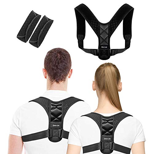 Geargo Geloo Posture Corrector voor de rug van mannen en vrouwen, geschikt voor de correctie van rug-, borst-, nek- en schouderposities, wasbaar en verstelbaar