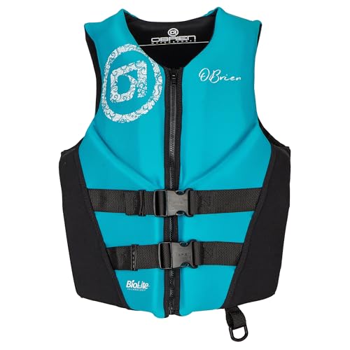 O'Brien Women's Traditional Neoprene USCGA Life Jacket, Aqua, Medium