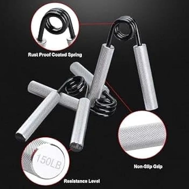 Grip Strength Trainer Set ¨C 6 Pack Adjustable Hand Grippers with Non-slip Handles for Forearm,Wrist,Finger Strength-Strengthener Kit for Fitness,Rehab and Athletes