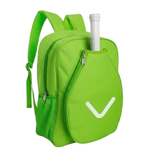 Mochila Raqueteira Bolsa Beach Tennis Tênis Squash Impermeável Esportiva Poliéster Reforçada 47x32x14cm Com Compartimentos Para Raquete Bolas E Acessórios (Verde)
