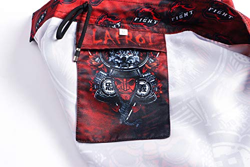 LAFROI Mens MMA Cross Training Boxing Shorts Trunks Fight Wear with Drawstring and Pocket-QJK01