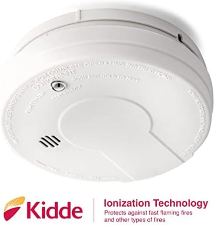 Kidde Smoke Detector, 9V Battery Operated Smoke Alarm, Test-Reset Button, Battery Included