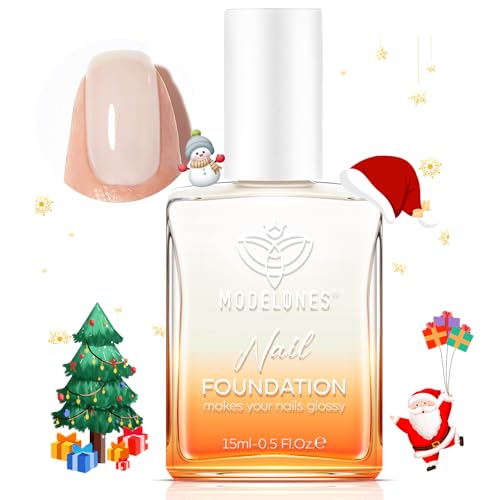 modelones Nail Strengthener, Milky White Nail Polish Nail Repair for...