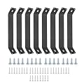 ZUDKSUY 8Pcs Inside Mount Angle Bracket 7" x 1-1/3", Steel Corner Braces 45 Bracket, 6 Hole Heavy Duty Corner Brace Support for Woodworking Structural Support (3mm Thickness)