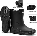 Rain Boots for Men, Waterproof Rubber Boots Superior Durable Mid Calf Garden Boots Non-Slip Mud Boots, Platform Fishing Boots for Outdoor Comfort Work Boots