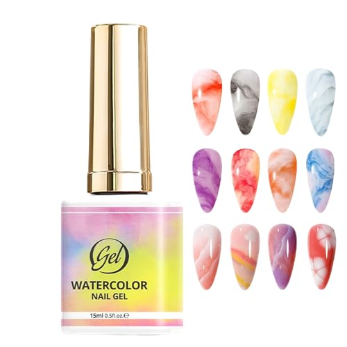 Nankoyal Esmalte De Uñas Mármol,Pegamento Degradado De Larga Duración,Gel Base Para Diseño De Uñas De 15ml De Curado Rápido | Para Salón Hogar Boda Fiesta San Valentín Cumpleaños Viaje Mujeres