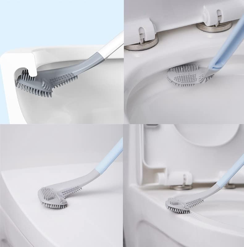 Miniatura 5 de Cepillo de inodoro de golf de mango largo, cepillo de limpieza flexible de silicona para inodoro, cepillo de limpieza flexible de silicona flexible