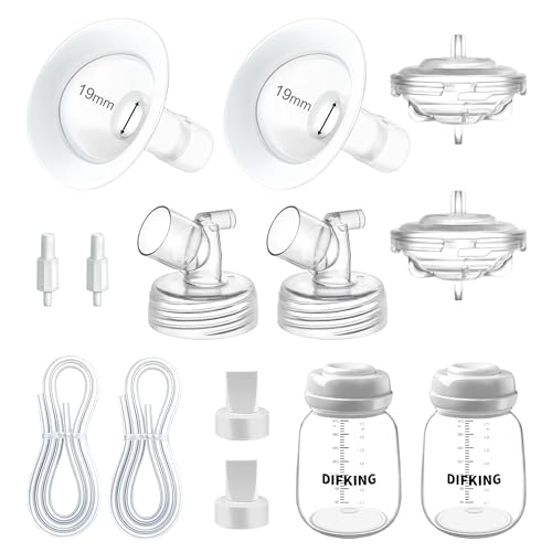 Image of DIFKING Pump Parts Compatible with Spectra S2 Spectra S1 9 Plus Synergy Gold for Spectra Pump Parts Replacement Kit Accessory 19mm Flange Duckbill Valve Tubing Bottle Connector Backflow Protector