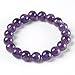 Top Plaza Semi-Precious Gemstones Healing Power Crystal Stretch Beaded Bracelet (Amethyst/Tiger Eye Stone/Green Aventurine/Crazy Agate)