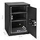 Brihard Business XL Tresor Safe mit Schlüssel-Schloss, 50x35x36cm (HxWxD), Titan Grau