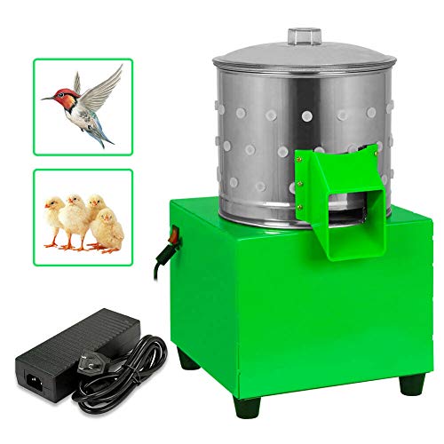 LAKAGO Poultry Hair Removal Machine 110V 80W Stainless Steel Chicken Dove Feather Plucking Machine for Smaller Birds Doves