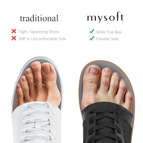 mysoft Women’s Wide Toe Box Barefoot Shoes –Zero Drop Minimalist Sneakers with Removable Insole for Bunions, Walking & Training2