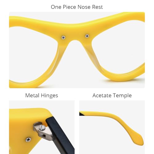 Image of HEPIDEM Multicolor Acetate Glasses Frame Women Cat Eye Eyeglasses Men Optical Spectacles 9291