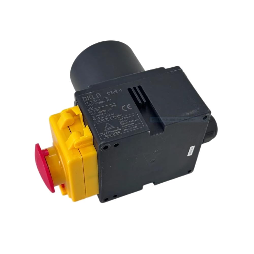 Trade-Shop Combinaison d'interrupteur/démarreur de moteur/interrupteur marche/arrêt avec inverseur de phase DZ08-1 230 V pour machines monophasées/avec clapet d'arrêt d'urgence