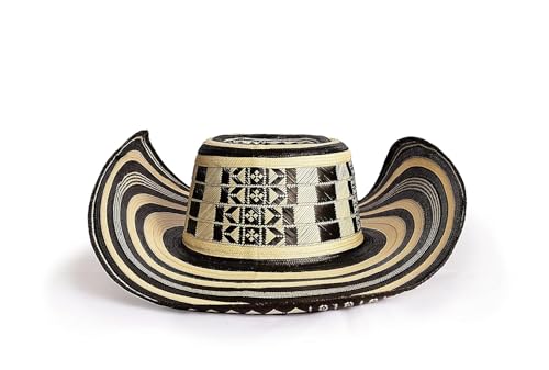 TOPGY Sombrero vueltiao Colombiano Tejido a Mano por artesanos en caa flecha para Hombre y Mujer. (Tradicional)