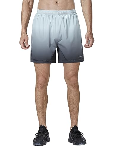 Image of EZRUN Men's 5 Inches Running Workout Shorts Quick Dry Lightweight Athletic Shorts with Liner Zipper Pockets
