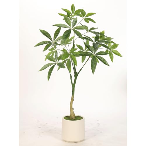 FEELEAD フェイクグリーン 人工観葉植物 パキラ 多幸の木 光触媒 鉢植え 植木 高さ98cm インテリアグリーン おしゃれ 室内用