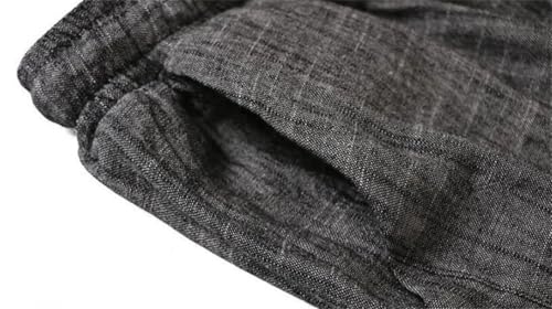 Men Casual Pants Thin Linen Cotton Long Harajuku Wrinkle Baggy Loose Trousers3