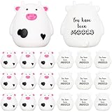 Cholemy 25 Set Mini Moo Cows Cute Rubber Cow Car Gift Bulk You Have Been Mooed Funny for Game Figurines Car Interior Accessories Gift for SUV Women Men