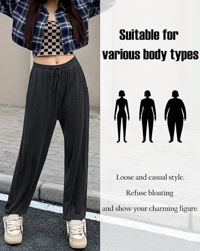 ASIMOON Sweatpants Women with Pockets Loose Lightweight Stretch Yoga Lounge Pants Comfy Drawstring Workout Jogging Pants4