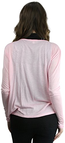 Image of ToBeInStyle Womens Open Front Long Sleeve Lightweight Asymmetrical Draped Cardigan with Side Pockets