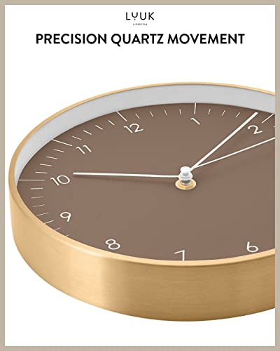 Luuk Lifestyle S1814-21 10 Inch Wall Clock With Silent Movement, Minimalist Scandinavian Design, Kitchen Clock, Decoration For Living Room, Bedroom, Hallway thumb #2