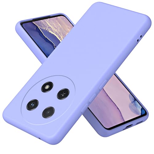 XINYEXIN Silicone Liquido Custodia Cover per Huawei nova 12i 4G, Premium Silicone Case Antiurto con Fodera in Microfibra Protezione a Doppio Strato Caso - Viola